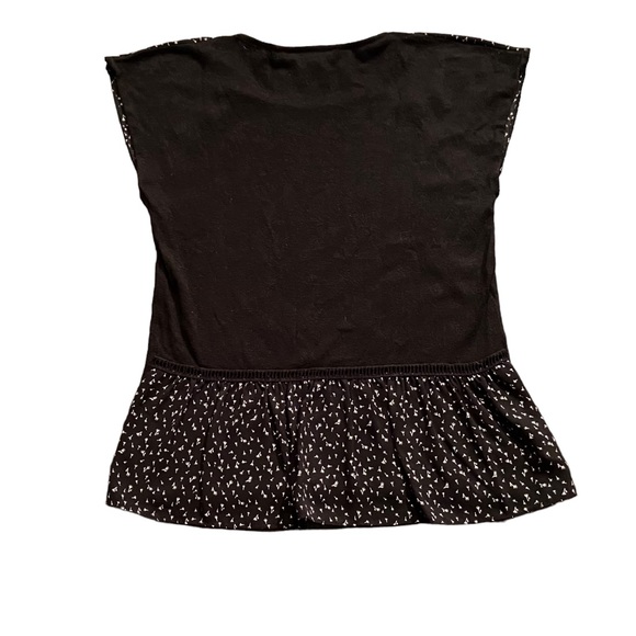 Loft Knit cotton, silk and viscose blend cap sleeved top with floral pri… - Picture 3 of 8